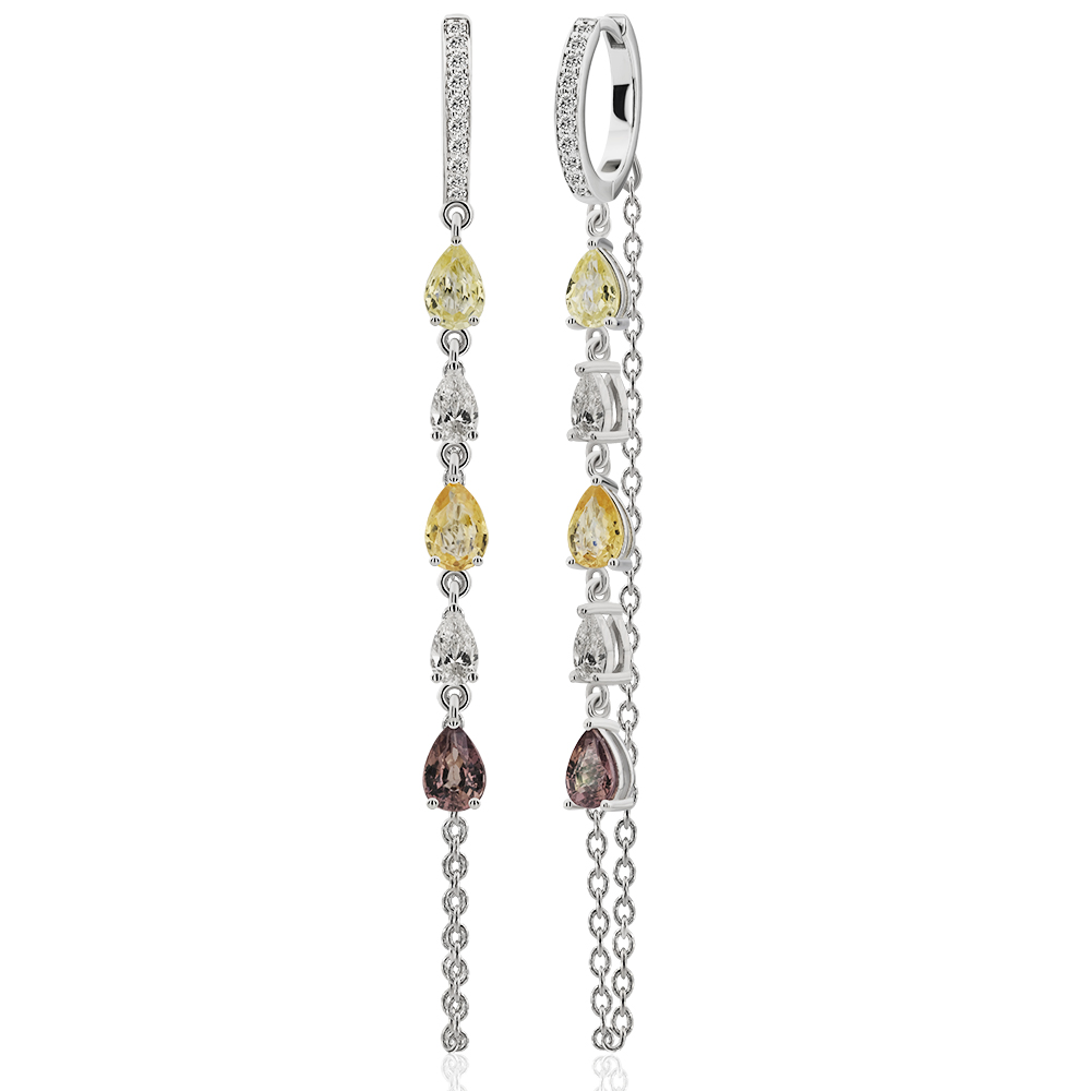 KPS0030-0001.jpg 3,85 Karat Pırlanta Safir Küpe - Görsel 1