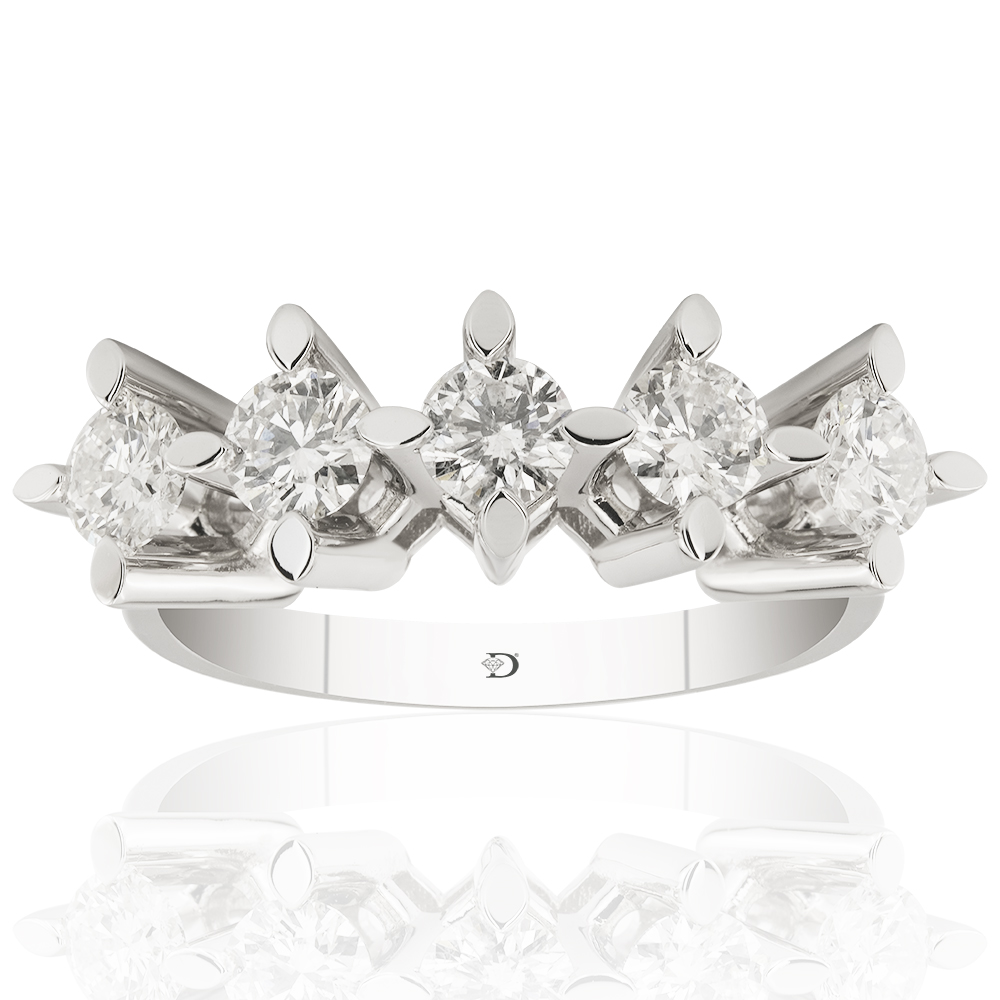 YP50032-0001.jpg 1,08 Karat Pırlanta 5 Taş Yüzük - Görsel 1