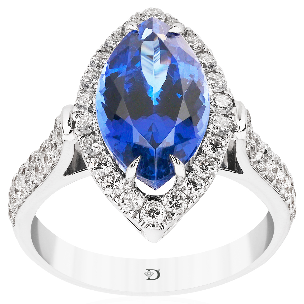 YPR0068-0001.jpg 5,50 Karat Pırlanta Tanzanit Yüzük - Görsel 1