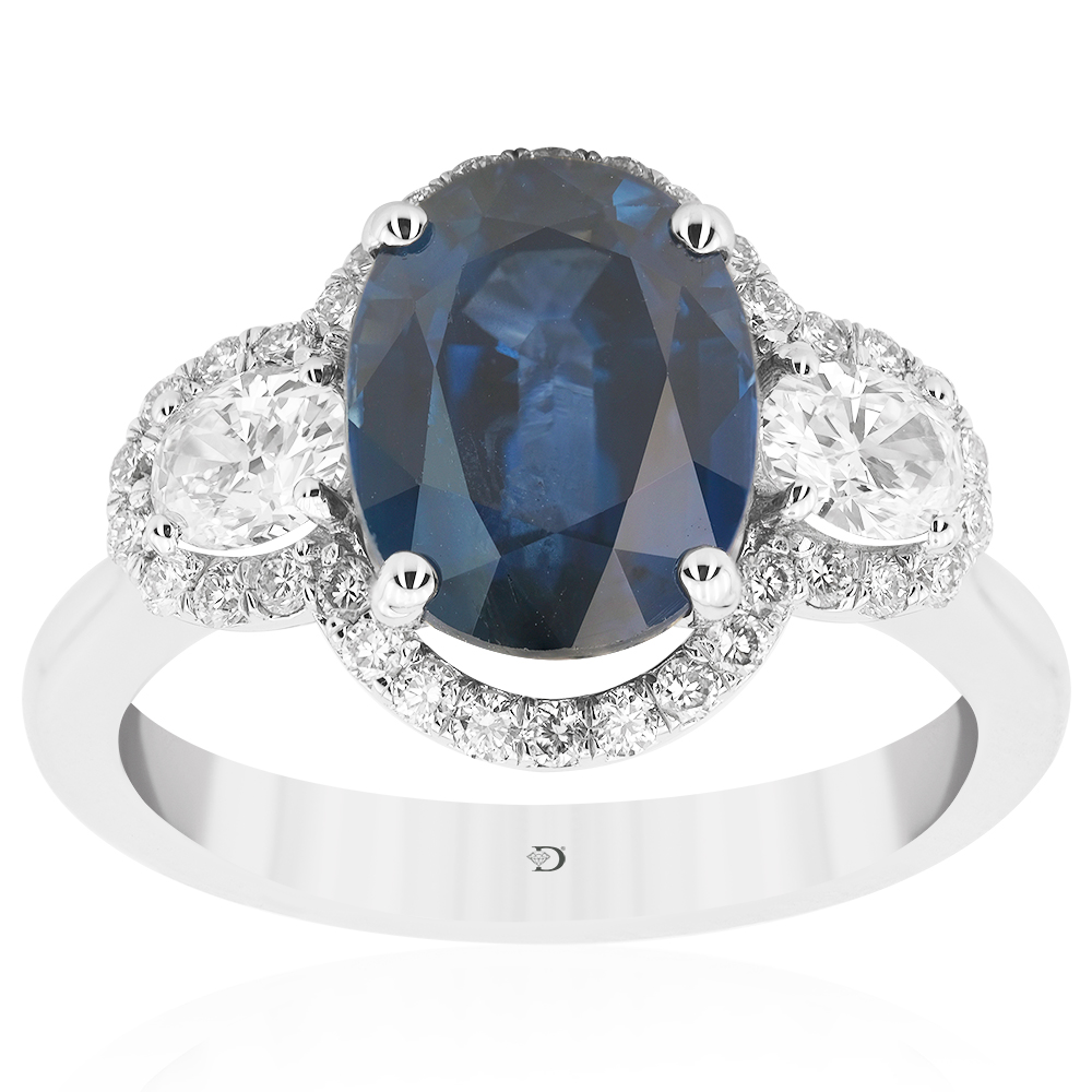 YPS0029-0001.jpg 4,97 Karat Pırlanta Safir Yüzük - Görsel 1