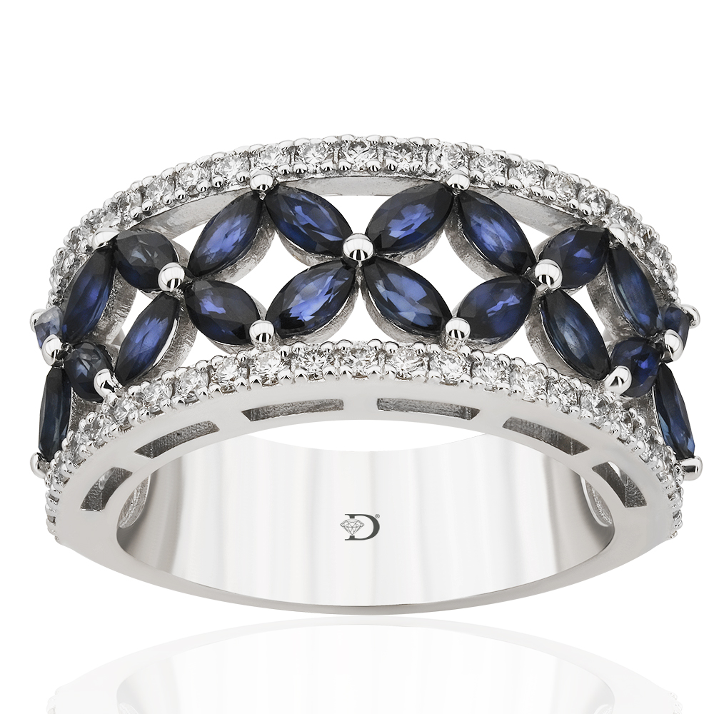 YPS0048-0002.jpg 2,50 Karat Pırlanta Safir Yüzük - Görsel 1