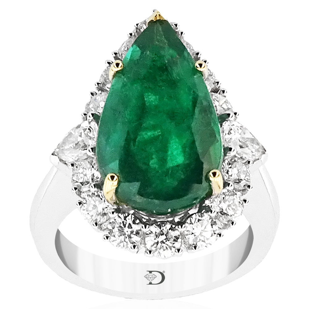 YPZ0017-0001.jpg 8,67 Karat Pırlanta Zümrüt Yüzük - Görsel 1
