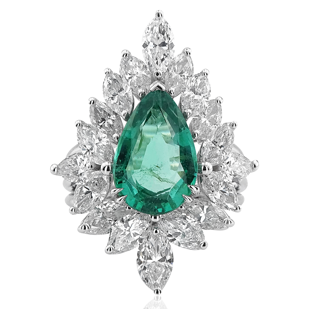 YPZ0024-0001.jpg 7,90 Karat Pırlanta Zümrüt Yüzük - Görsel 1